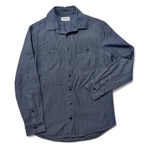 Taylor Stitch Cotton Linen Blend Long Sleeve Button Shirt Mens 38
